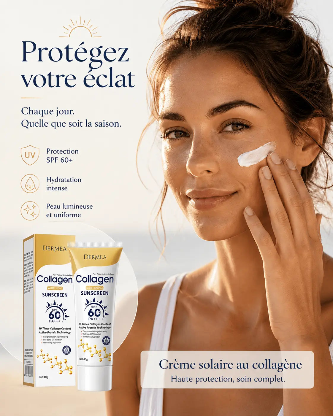 Crème solaire collagène SPF60+ Ultra Protecteur